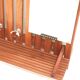 Large vintage coat rack with mirror and rack made of teak wood
