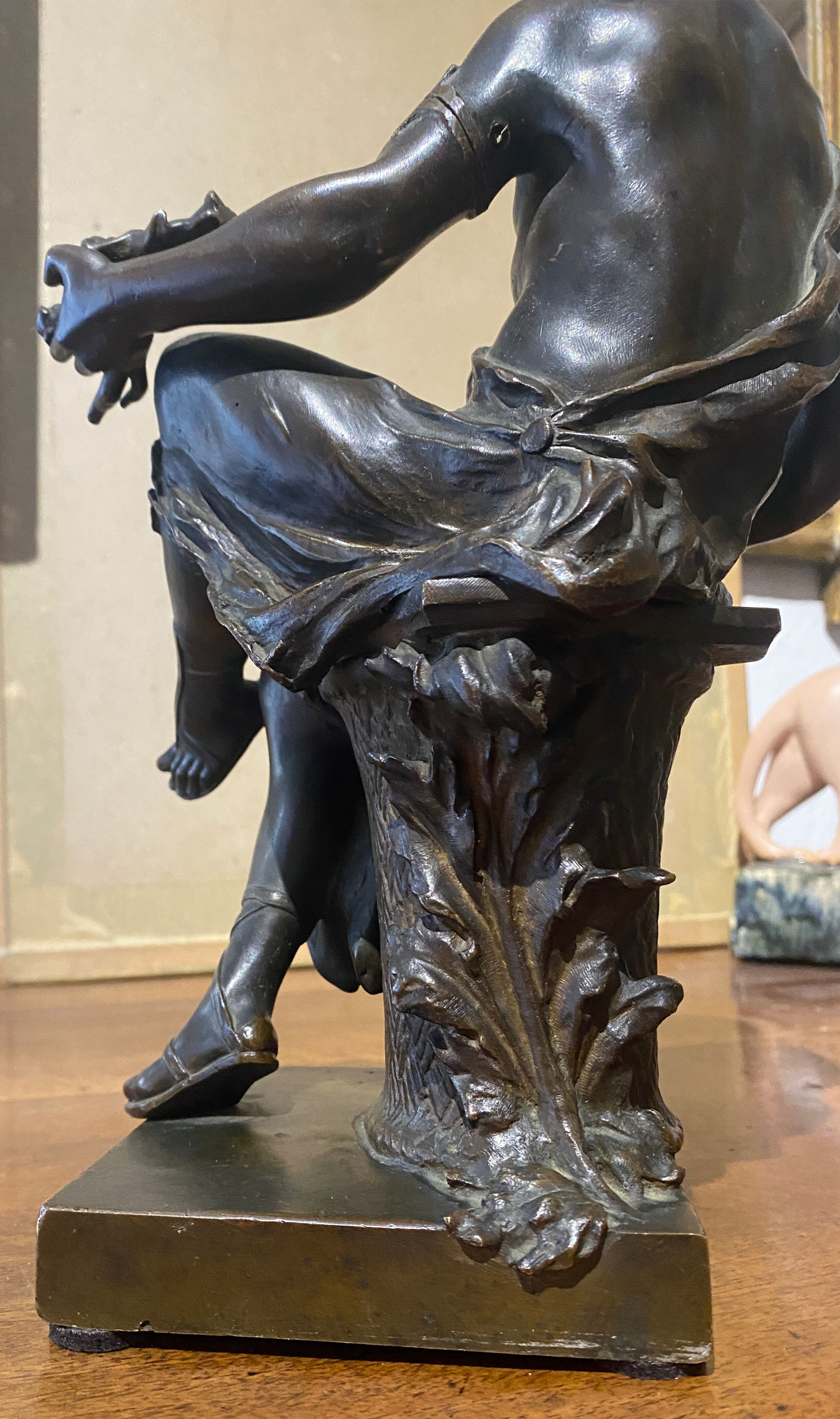 Bronze ancient allegory of the "Arts" sculpture