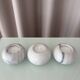 Set of 3 White Marble Tea Light Holders – Minimalist Scandinavian Style