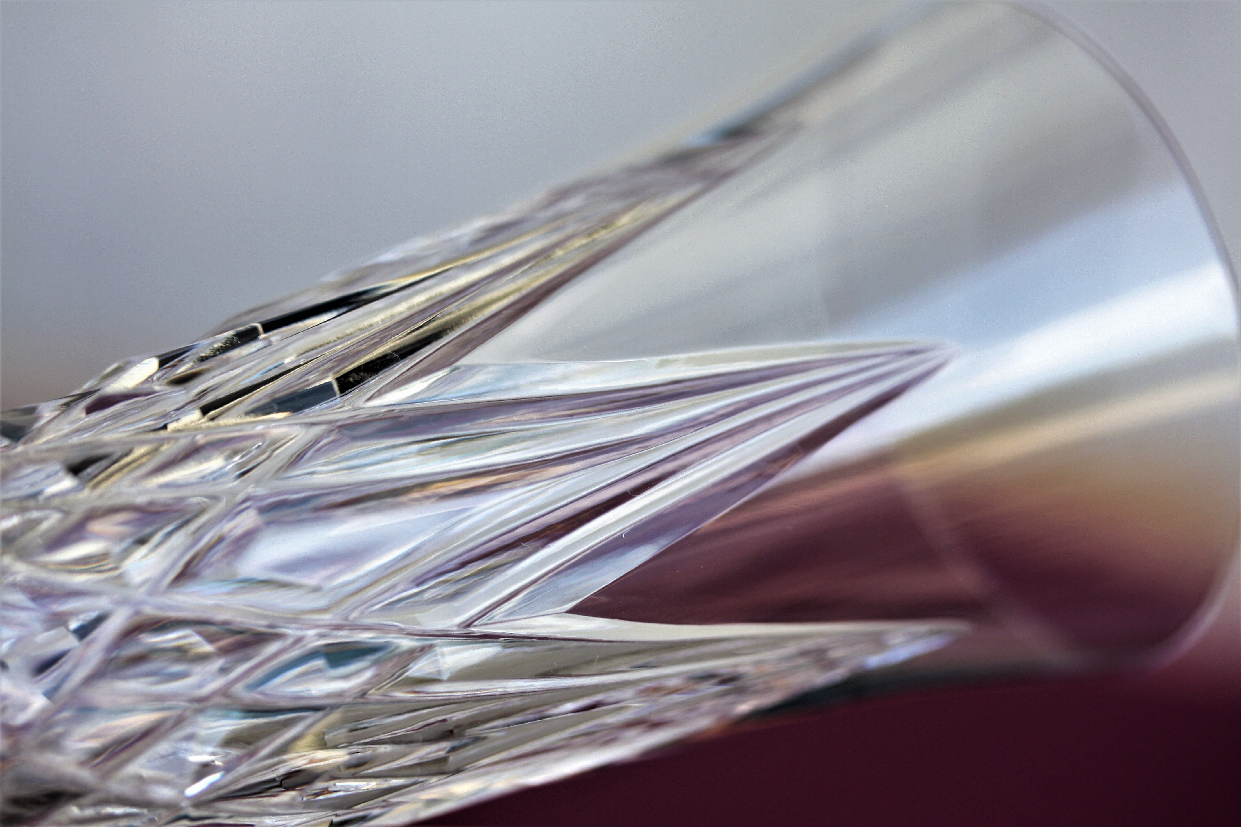 Sammy model series of 6 St. Louis Crystal champagne flutes