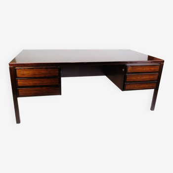 Desk made In Rosewood By Omann Jun. Møbelfabrik From 1960s