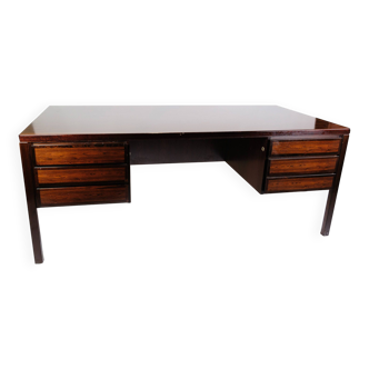 Desk made In Rosewood By Omann Jun. Møbelfabrik From 1960s