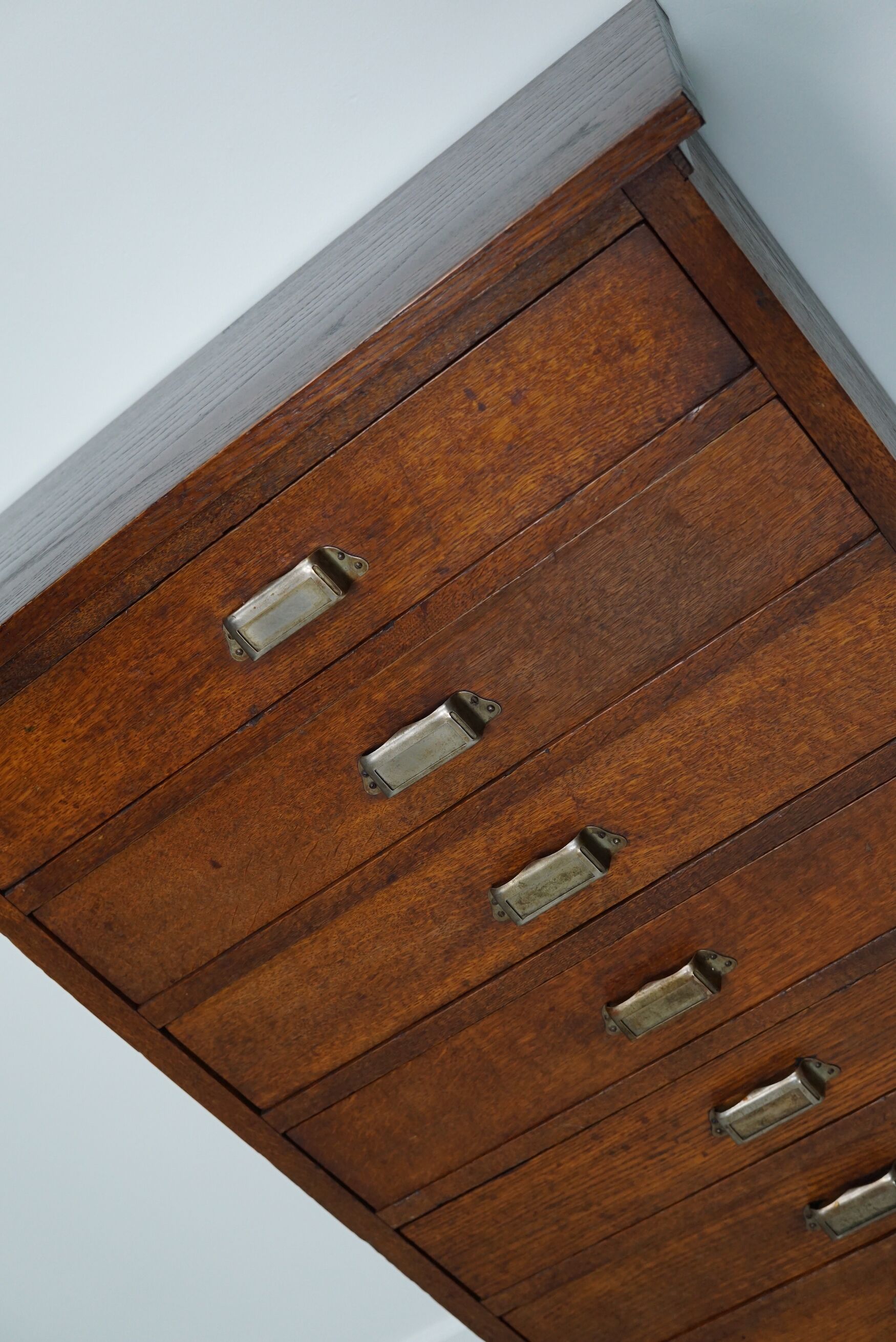 Dutch oak apothecary filing cabinet, 1930s