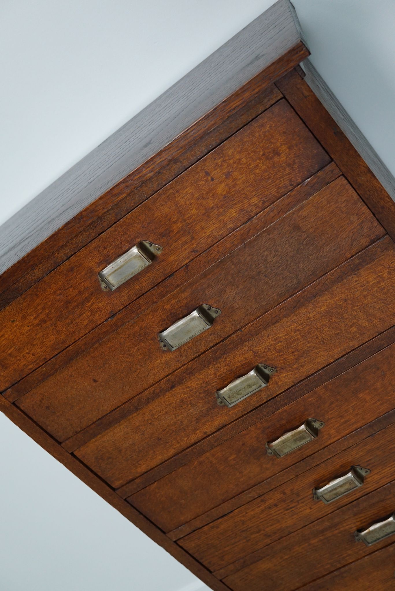 Dutch oak apothecary filing cabinet, 1930s