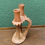 African terracotta candle holder