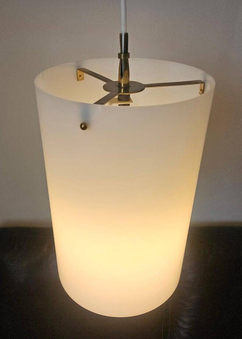 Set of Three Rare Midcentury Pendants Fog & Morup, Denmark, 1960s