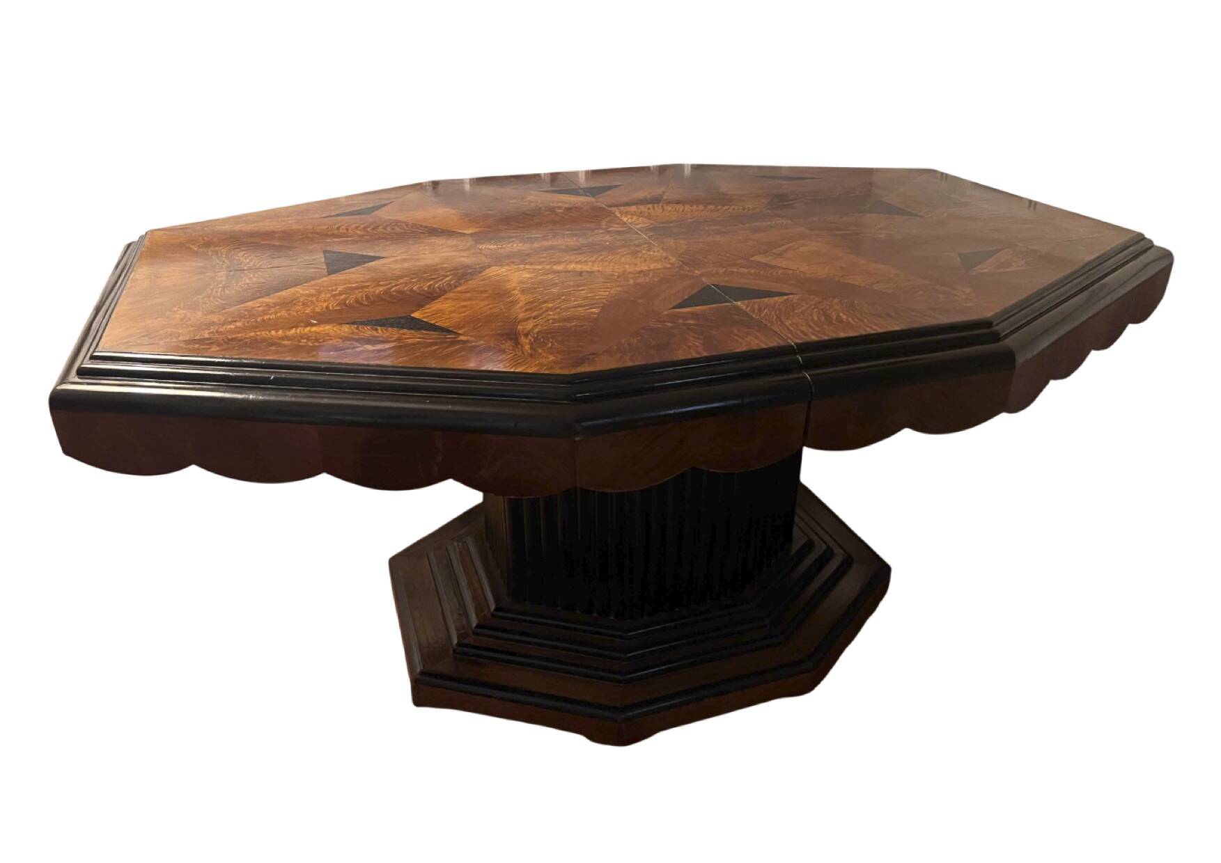 Art Deco dining table with marquetry