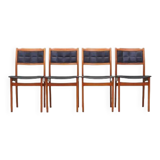 Set of four beech chairs, Danish design, 1970s, production: Denmark