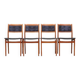 Set of four beech chairs, Danish design, 1970s, production: Denmark