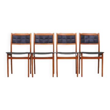 Set of four beech chairs, Danish design, 1970s, production: Denmark