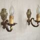 Pair of french vintage gilt bronze traditional style single wall lights 5113