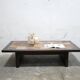 Vintage wood and ceramic coffee table