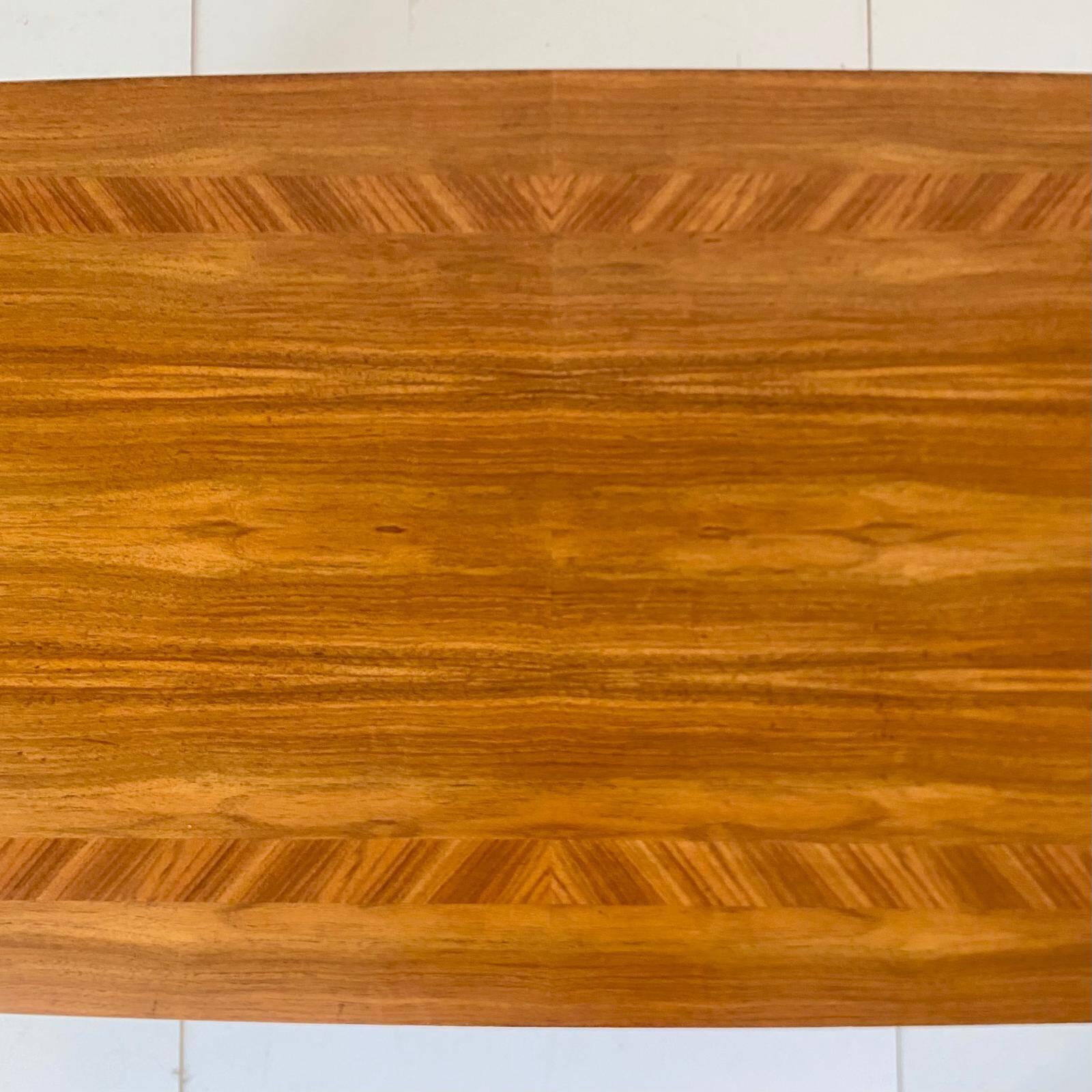 Midcentury Modern Big Wood Sofa Table, Italy 1960