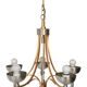 Vintage chandelier in gold and silver metal