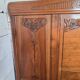Art Deco walnut headboard