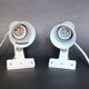Two vintage Lita white metal clamp lamps