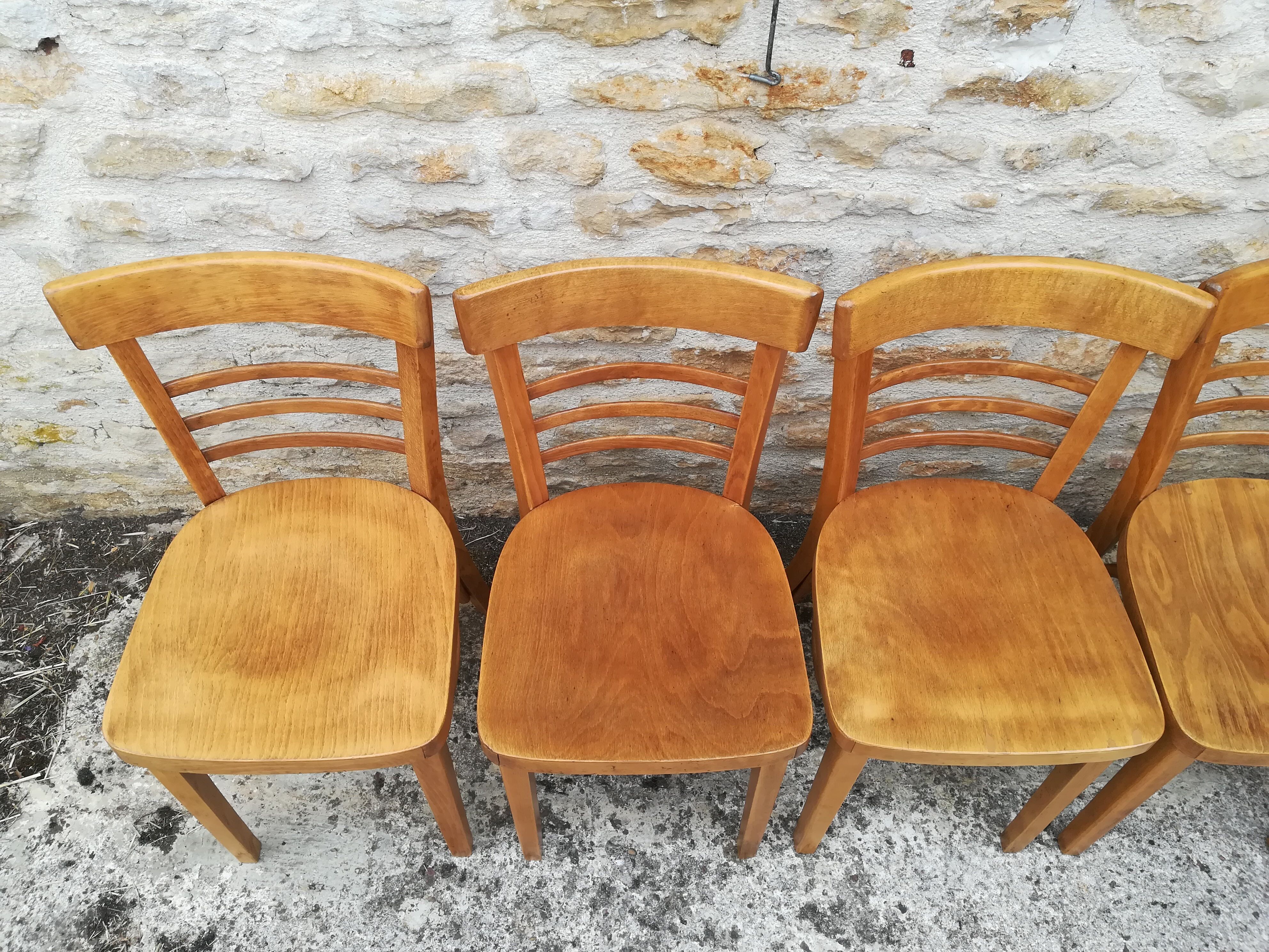12 refinished bistro chairs