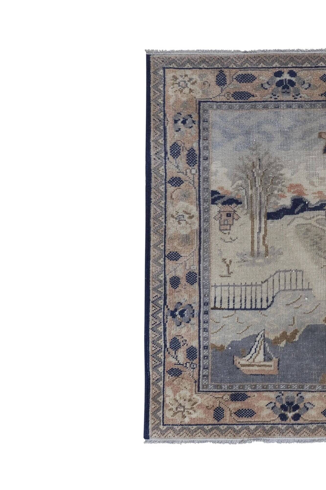 Tapis turc vintage fait main