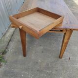 Farmhouse table in blond walnut 200 cm