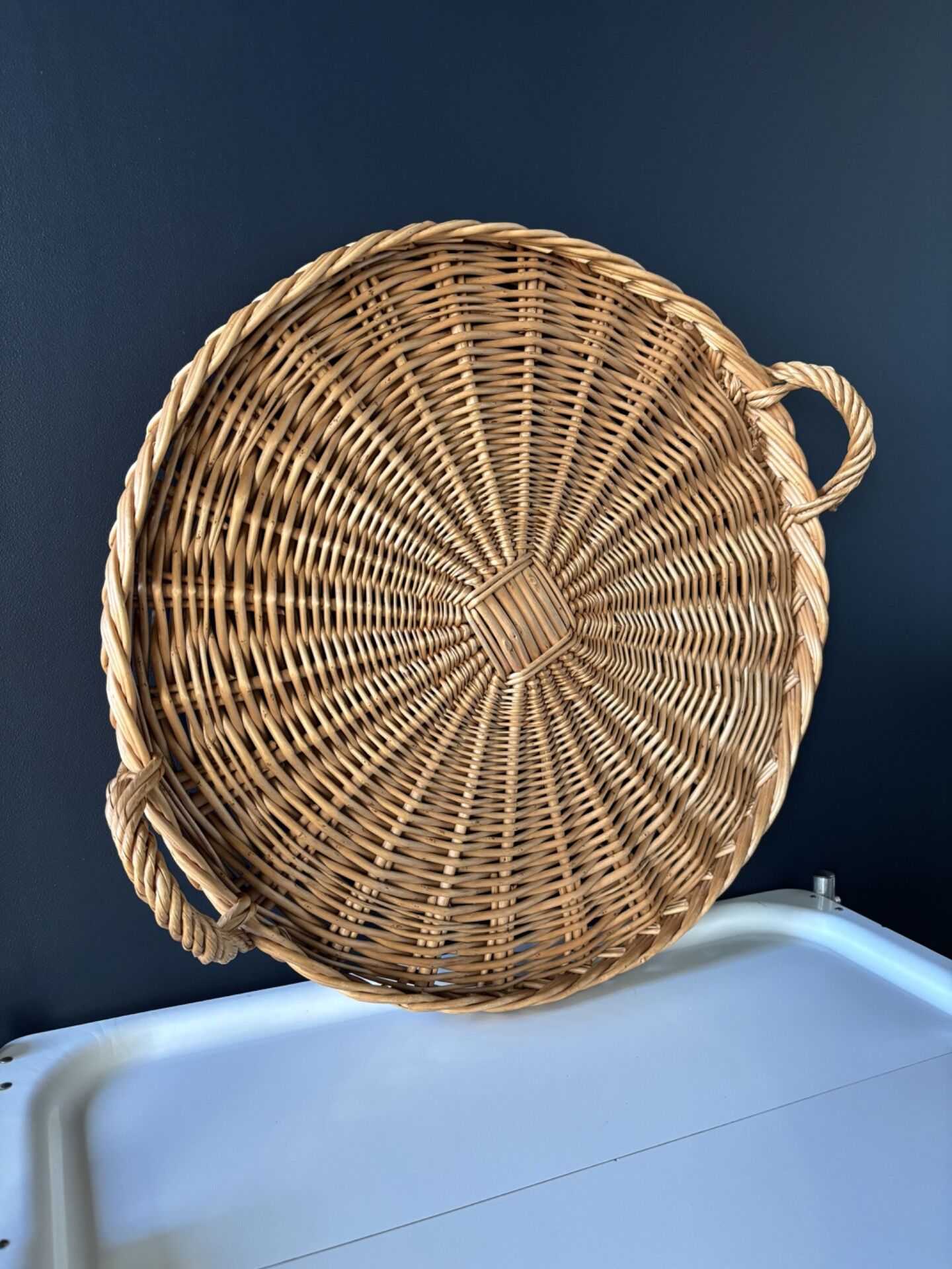 Large rattan tray