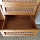 Vintage wood and rattan cabinet