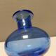 Vase with trumpet-shaped foot, in translucent and blue glass, model Lagune, 1974.