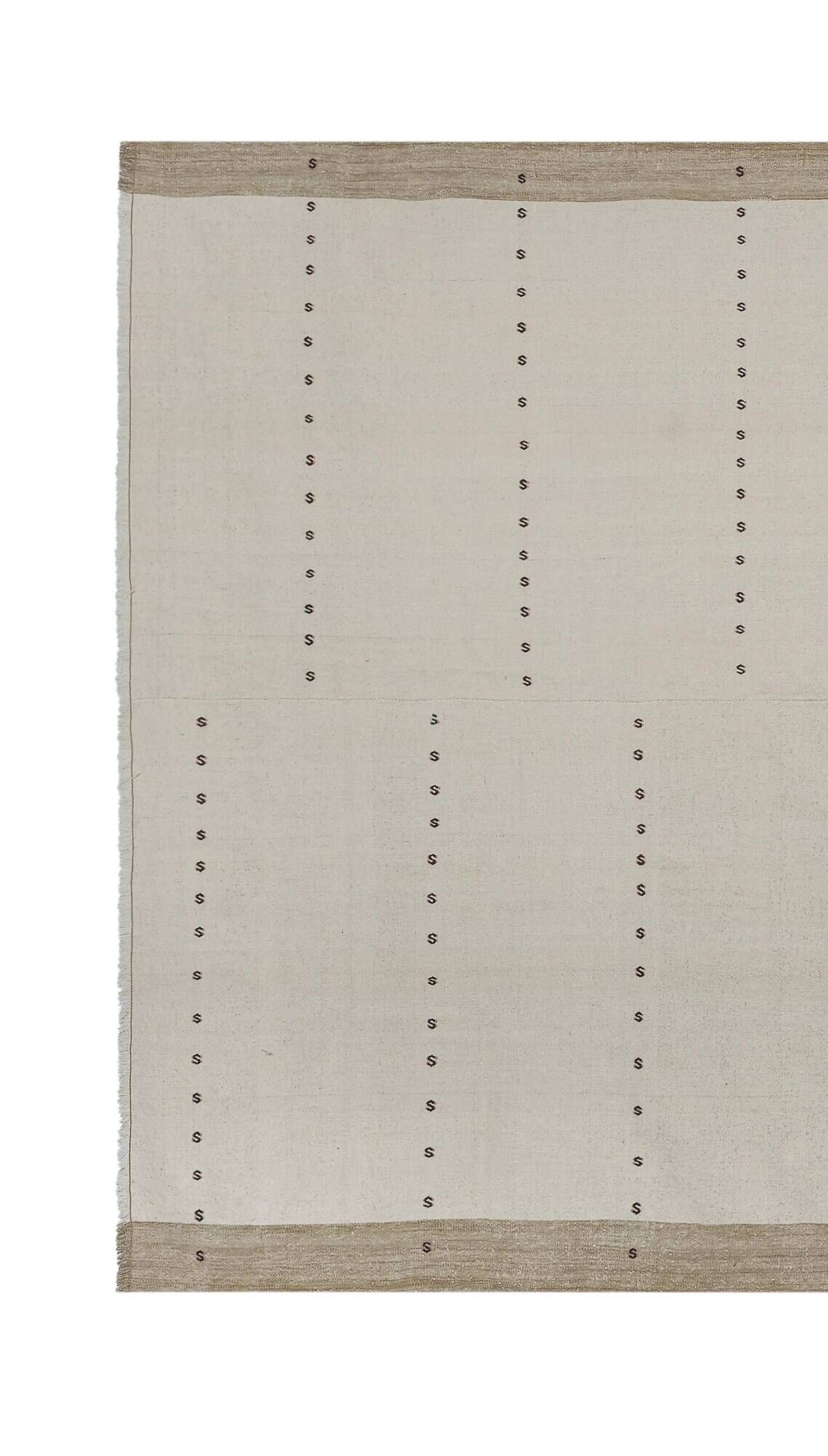 Vintage Turkish kilim, handwoven, 200x285 cm.