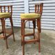 Paire de tabourets en rotin
