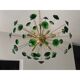 Suspension ovale en verre de murano vert « coni » spoutnik