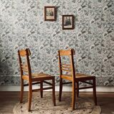 Pair of 70s straw chairs