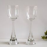 Set of 10 Flight wine glasses from the 60s