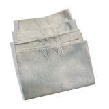 Set of 4 old gray monogram towels