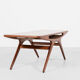 Midcentury danish smile coffee table in teak by johannes andersen for silkeborg 1950s