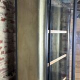 Bibliothèque /meuble de rangement en acier patiné et noire 1980