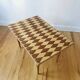 1950s wooden coffee table with marquetry from the 1950s