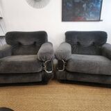 Pair of vintage italian design armchairs from the 70s