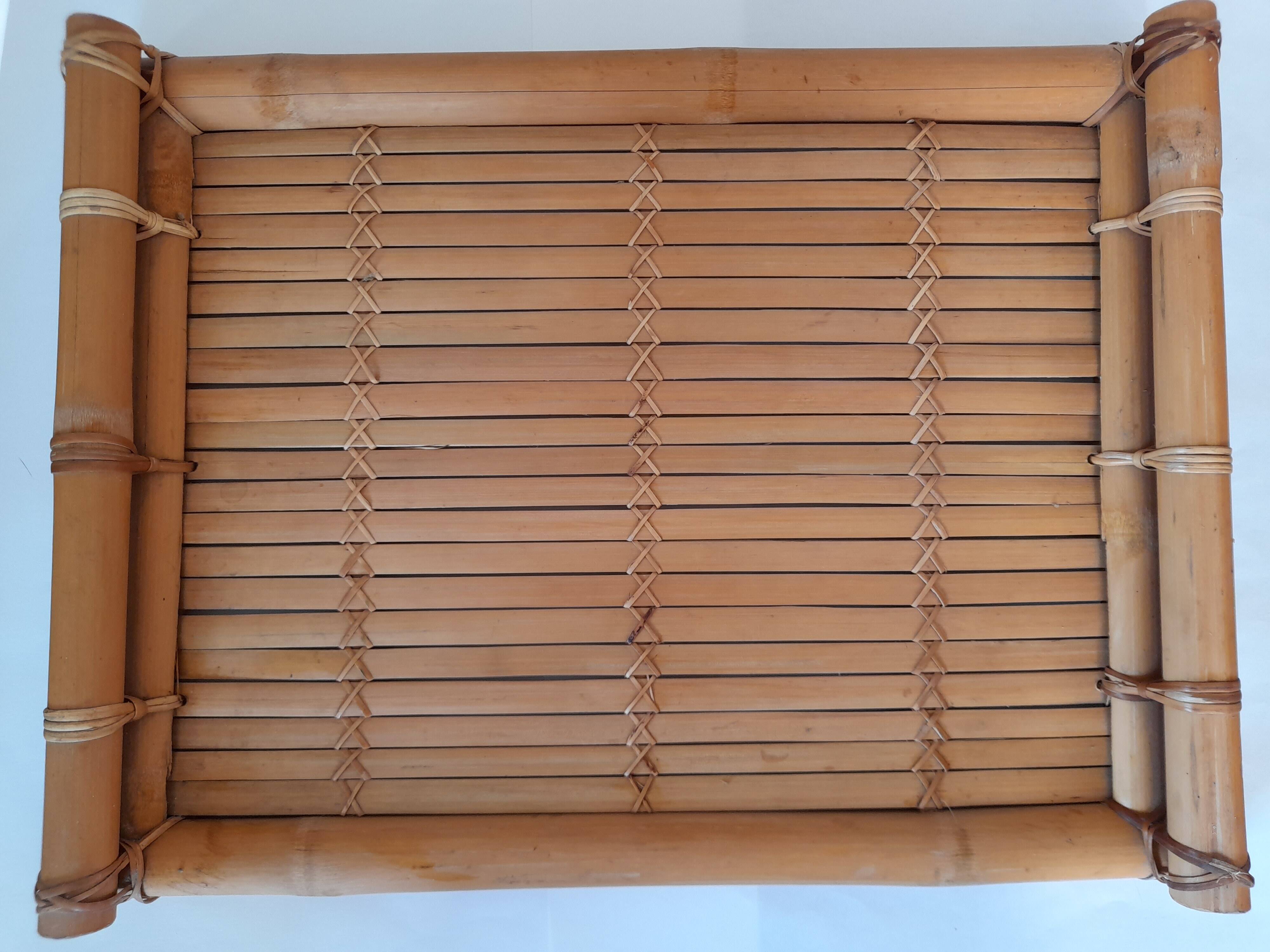 Vintage bamboo serving tray
