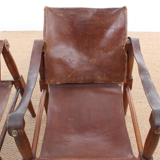 Fauteuils Safari en hêtre 1940s