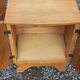 Pair of vintage bedside tables in blond and gilded oak from the 50s