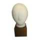 Ceramic head on wooden base