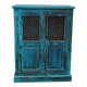Old wooden cabinet with doors with grille