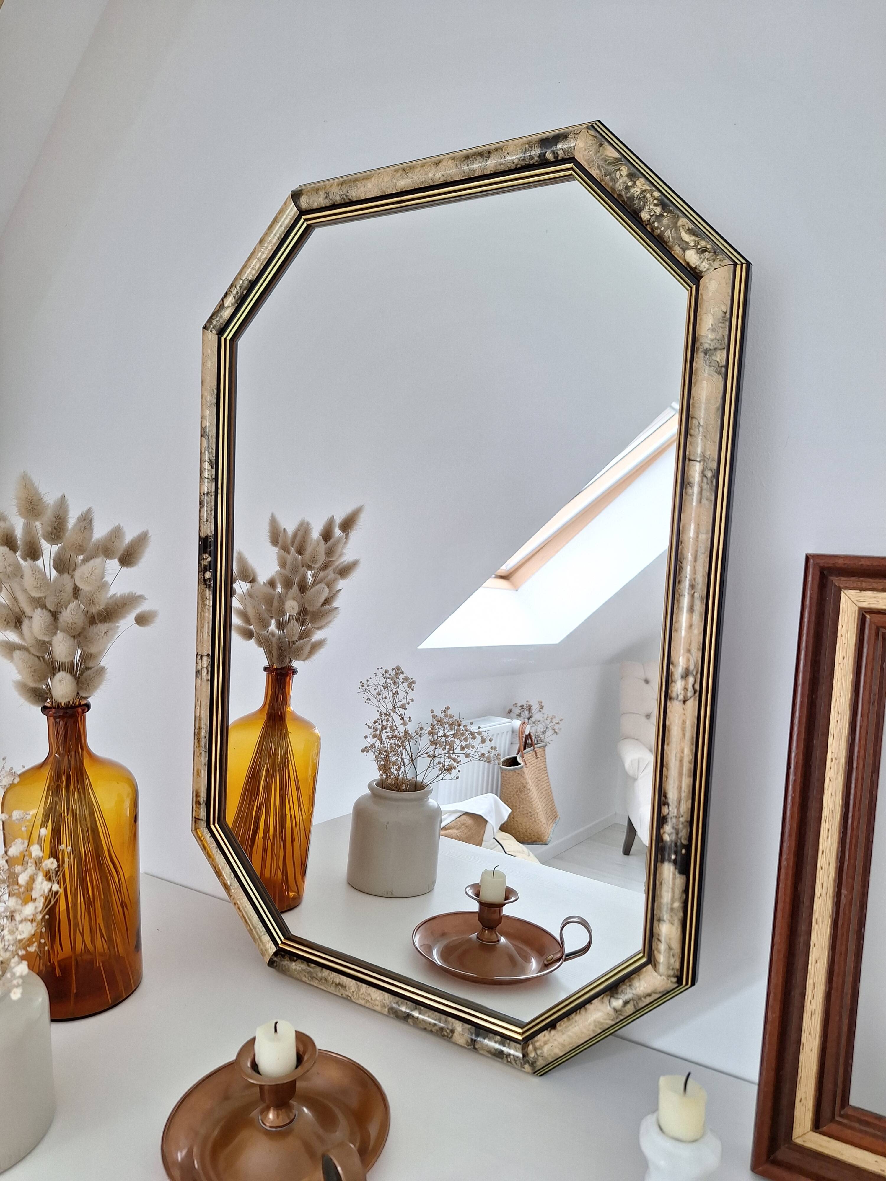 Vintage octagon mirror