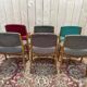 Suite de 6 chaises 1950 en hêtre massif