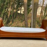 Louis Philippe Grange solid wood sleigh bed with base