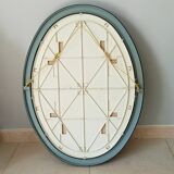 Oval mirror 70s - 78x58cm