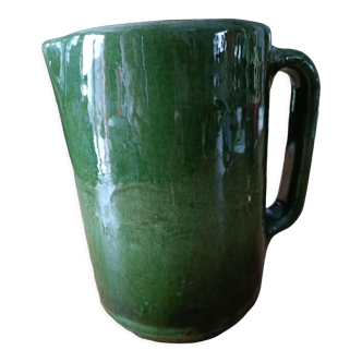 Glazed terracotta pitcher