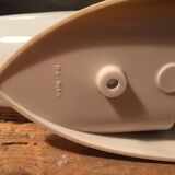 Shell wall lamp in white opaline BO Niko Belgium 1960s