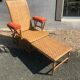 Rattan long chair and cushion