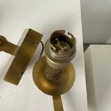 Pair of brass wall lights with articulated arms from the 70s