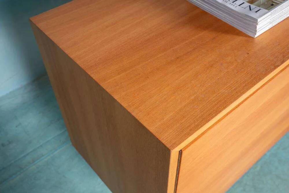 Vintage blond sideboard 60s minimalist credenza